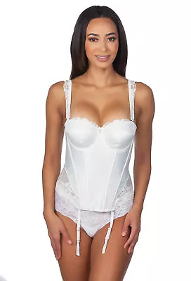 £52.62 • Buy Panache Masquerade Serenity Bridal Satin Basque Bustier - UK Sized 7537