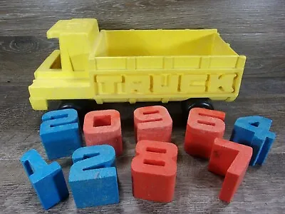 Vintage 1971 MATTEL Genuine TUFF STUFF Toy Construction Truck & Blocks • $15.20