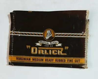  ORLICK  Virginian Fine Cut Cigarette Tobacco EMPTY Vintage 2oz Net Pouch *RARE* • $67.80