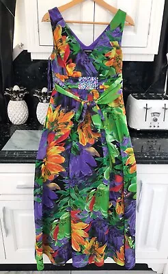 Ladies Embellished Tropical Maxi Dress By The Collection Debenhams Size 12 • £20