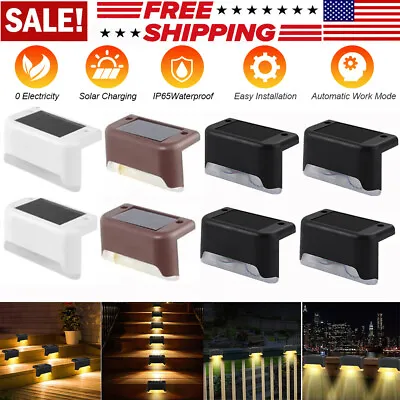 Outdoor Solar LED Deck Lights Garden Path Patio Pathway Stairs Step Fence Lamp • $10.87