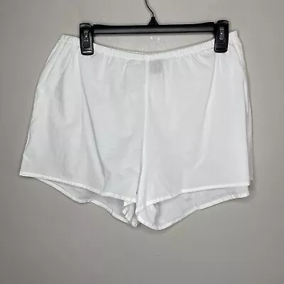 J CREW Sleep Shorts Womens Small S Cotton Pajama NEW Solid White Pull-On BH653 • $13.99