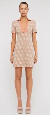 $399 • Buy Scanlan Theodore Knit Brocade Dress Orange XS