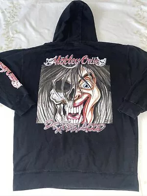 Motley Crue Dr Feelgood Large Graphics Black Hoodie Size Adult XL • $28.85