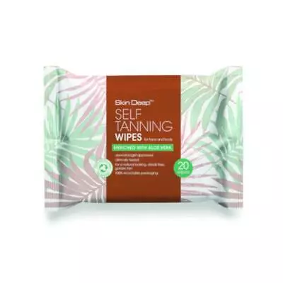 3 X 20 Skin Deep Self Tanning Wipes Fake Tan With Aloe Vera By Skindeep • £8.99