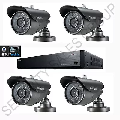 Samsung CCTV Kit 1x 8 Channel DVR 1TB + 4x High Res Vandal Proof Bullet Cameras • £418.10