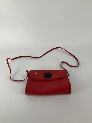 RARE Vintage FRANCOIS MAROT Red Pebbled Leather Small Crossbody Bag Purse • $64.99