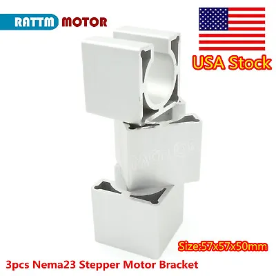 【US】3PCS 57mm Nema23 Stepper Motor Mount Aluminum Bracket Support For CNC Router • $18.99