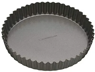 KCMCHB40 Large Tart Tin Fluted Quiche Pan With Loose Base And PFOA Free Non Sti • £22.18