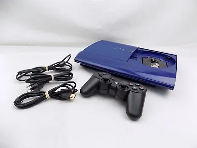 Sony Playstation 3 Super Slim PS3 Blue Console + Controller • $289
