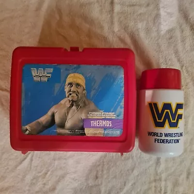 Wwf- Vintage 1989 Hulk Hogan Lunch Box & Thermos Wrestling- Rare- Wrestling- Wwe • $149.99