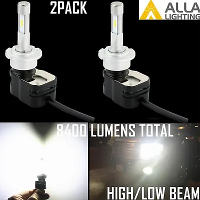 Alla Lighting 8400LM D2S LED High Low Beam Bulbs Lamps Conversion Kit • $99.98