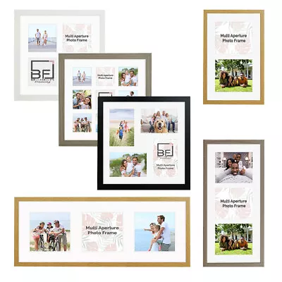 Multi Aperture Photo Picture Frames Holds 2 3 Or 4 Photos Various Sizes SQUARE • £11.80