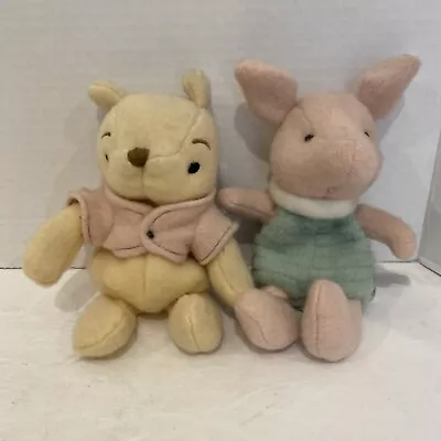 The Disney Store 8  Mini Bean Bag Plush Classic Pooh & Piglet Lot Of 2 • $19.10