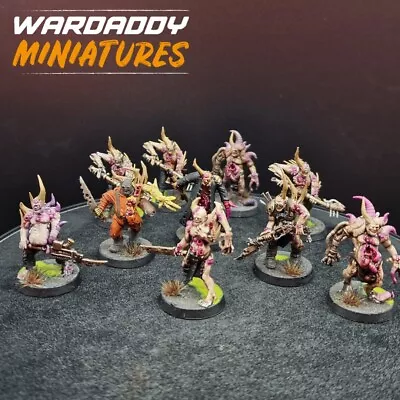 Pro Painted Warhammer 40k Death Guard Poxwalkers ×10 FB7 Games Workshop Chaos • £52.83