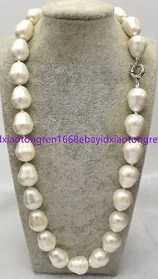 Huge Large Fashion 20mm South Sea White Baroque Shell Pearl Necklace 18-36 Inch • $18.04