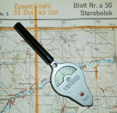 German Wwii Map Distance Measurer To Wehrmacht Map Case - Repro • $13.68