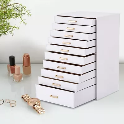 Mondeer Large 10 Layers Jewellery Boxes Storage Cabinet For Earing Necklace • £49.99