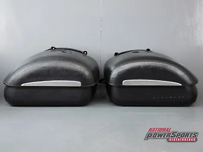 2006 - 2009 Genuine Victory Kingpin Semi Hard Saddlebags + Mounting Brackets • $400