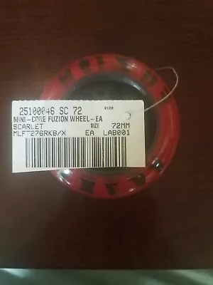 $18.88 • Buy (RED+BLACK) - Fuzion SCARLET Pro Scooter Wheel 72MM-SHIPS N 24 HOURS
