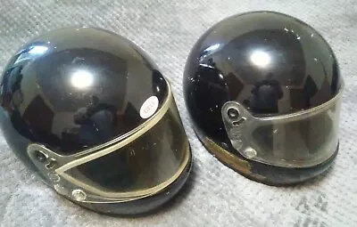 Bell Vtg Tour Star 7 1/2 & 7 5/8 W/ Bell 245 Visor Helmet Lot Of 2 • $175