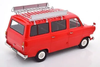 1:18 KK Scale DC180465 Ford Transit Bus W/Roof Rack Red 1965 • £104.99
