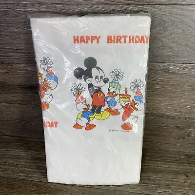 Vintage Disney Mickey Minnie Mouse Party Table Cover Birthday 54” X 96” - USA • $10.49