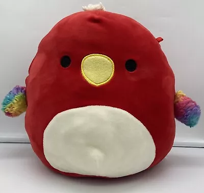 Kellytoy Squishmallow Paco Red Parrot Stuffed Plush Rainbow Wings 8  FREE SHIP • $12