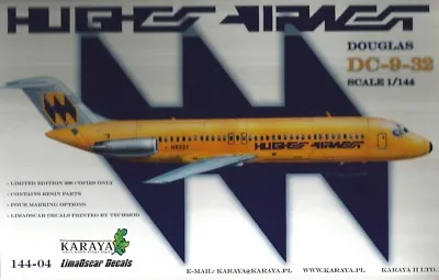 Karaya 144-04 1/144 Douglas DC-9-32 Hughes Airwest Model - LIMITED !!! • $21.95