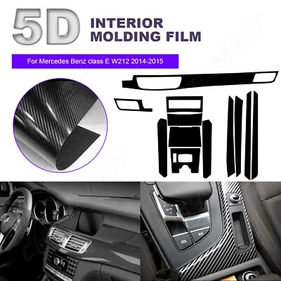 5D Carbon Fiber Pattern For Mercedes Benz Class E W212 Interior DIY Trim Decals • $37.04