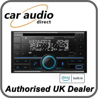 Kenwood DPX-7300DAB Double DIN Tuner DAB BT CD MP3 USB AUX IPod Android Inc DAB • £138.99