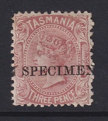 TASMANIA  1891: 3d QV S/face O/print SPECIMEN · No Gum · 2 Images • $15