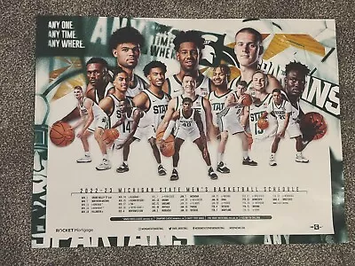 2022-2023 Michigan State Spartans Men's Basketball Schedule Poster Keon Coleman • $5.09