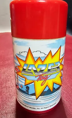Vintage Lazer Tag Worlds Of Wonder 1986 Aladdin Thermos Cup Bottle Red White • £9.68
