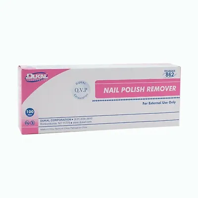 Dukal Nail Polish Remover Pads - Pack Of 100 • $7.88