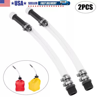 2x Deluxe Fuel Jug Hose Filler Racing Utility 5 Gallon Gas Can Kit VP Type Spout • $12.34