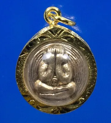 $6.99 • Buy Phra Pidta Million Money LP Toh Talisman Gold Micron Pendant Thai Buddha Amulet
