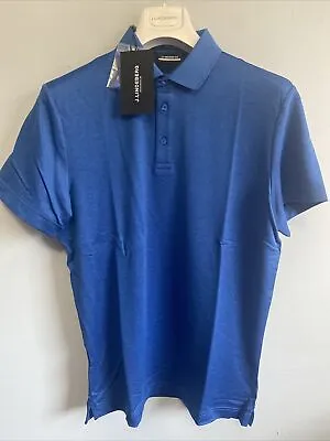 J Lindeberg Men’s Jeff Jacquard Reg Fit Golf Polo GMJT07069 O464 Blue Medium NEW • $49.99