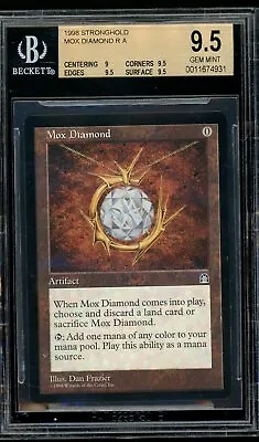 Mox Diamond - Stronghold BGS 9.5 GEM MINT. MTG (pop 1 Of 113)  • $2499.99