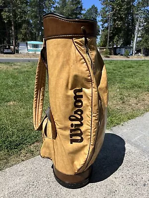 Vintage Wilson Leather Hand & Shoulder Golf Club Bag • $30