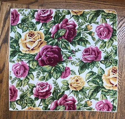 Vintage Royal Albert Old Country Roses Fabric Napkins 16” Square - Ten Available • $14.50