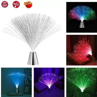 £5.46 • Buy LED Multi Colour Changing Fibre Optic Fountain Night Light Lamp Christmas Decor