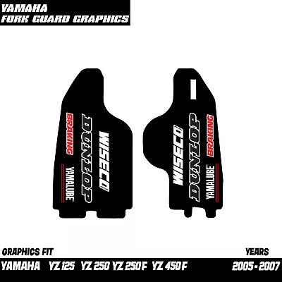 Yamaha Fork Guard Graphics  Yz125 Yz250 Yz250f Yz450f 2005-2007 Factory Decal • $16.45