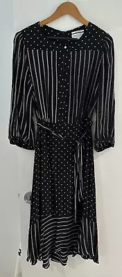 Veronika Maine Statment Dress Black And White Size 16 • $60