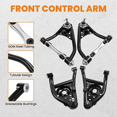 4x Front Heavy Duty Upper & Lower Control Arms For Camaro Firebird 1967-1969 • $245.53