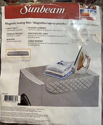 Sunbeam Portable Magnetic Heavy  Ironing Mat Blanket Easy To Store 19 X 33.5” • $11