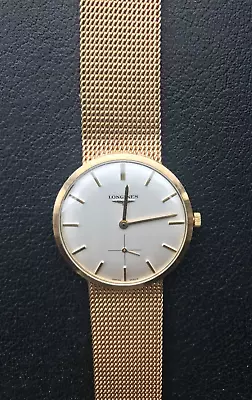 Longines 9ct Solid Gold Gents Bracelet Watch • £1500