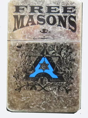 Free Masons  Cigarette Lighter Engraved Get The Edge SL8 • $10.49