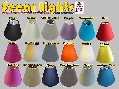 £15.99 • Buy Little Clip On Bulb Lampshades For Chandelier & Wall Lights Coolie Shade 5.5 