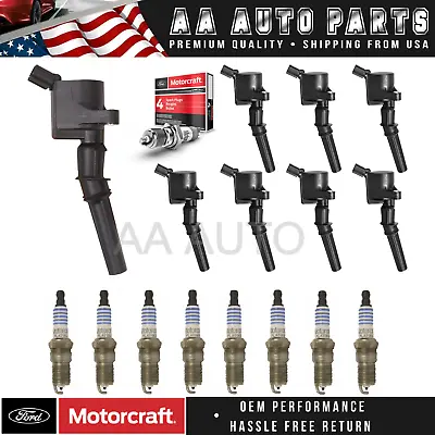 Set Of 8 Ignition Coil & Motorcraft Platinum Spark Plug For Ford F150 5.4L FD503 • $71.99